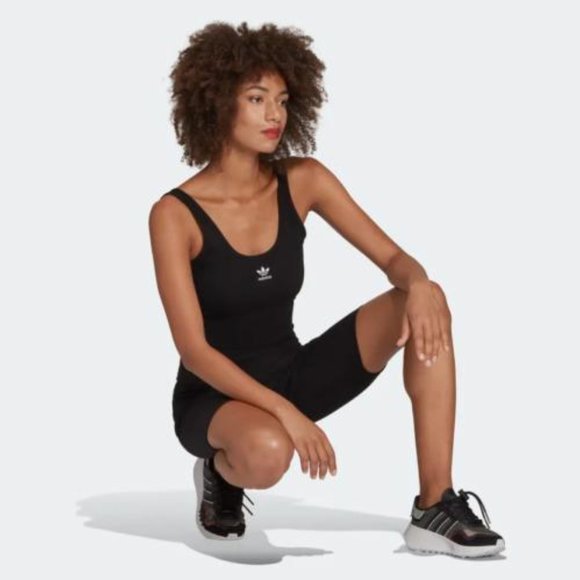 NEW Adidas Originals Adicolor Essentials Rib Tank Top HF3399 Black Womens Size L - Picture 5 of 6